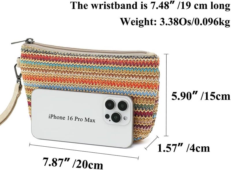 BBORGDC Small Wristlet Wallets for Women, Zip Clutch Bag with Wristlet Pouch, 3-Zipper Original Design - Image 2